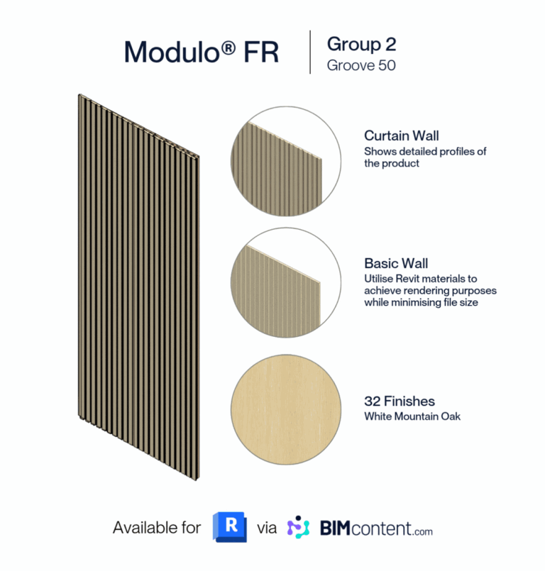 Screen Wall Rvt Screenwood BIM Revit Library for Architectural Specification