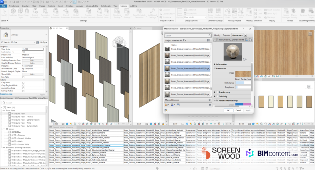 Screenwood | Specifying made easy with BIM (Revit)!